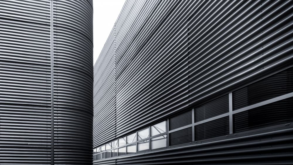 Corrugated Metal Architecture by Stephan Rückert — canvas wall art