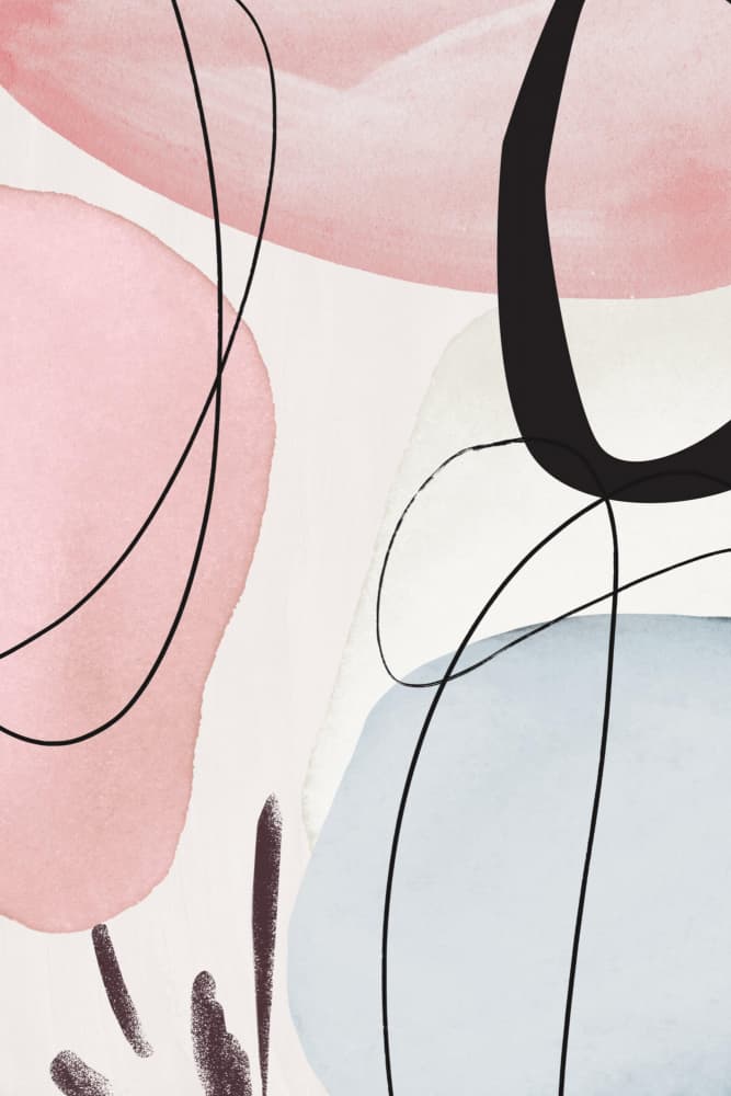 Soft Abstract Shapes by Sally Ann Moss — canvas wall art