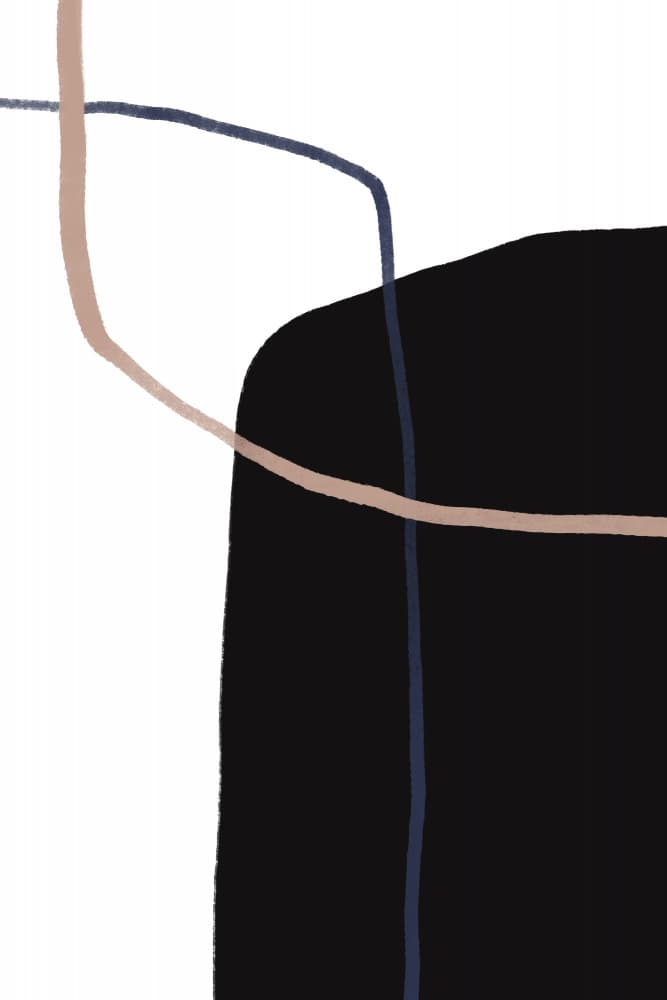 Curved Lines Harmony by uplusmestudio — canvas wall art