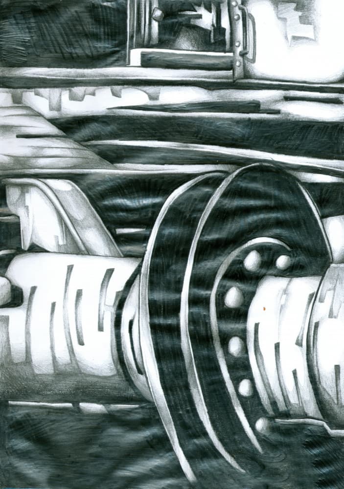 Industrial Gears Abstract by Kulik — canvas wall art