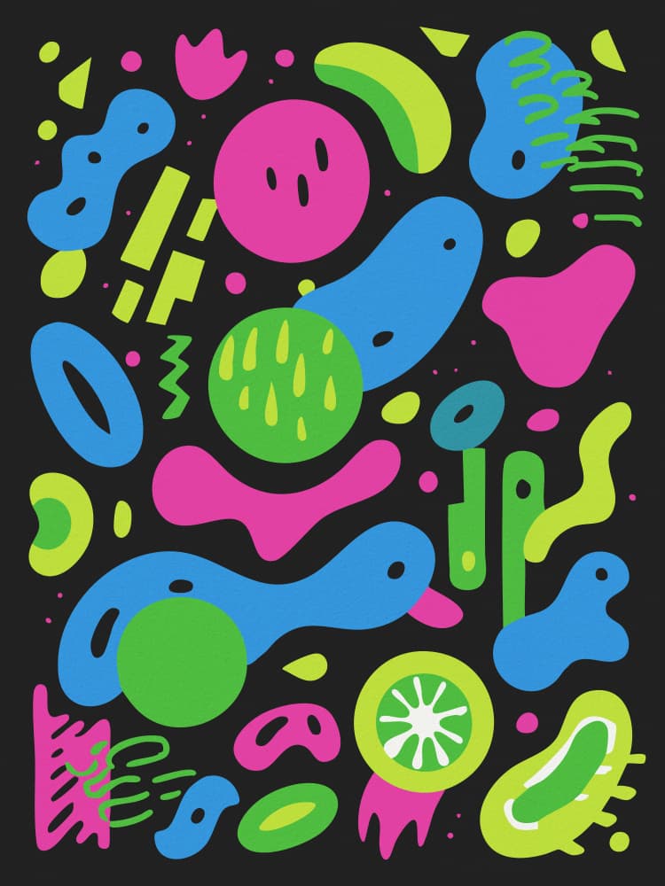 Vibrant Abstract Shapes by Andreas Magnusson — canvas wall art