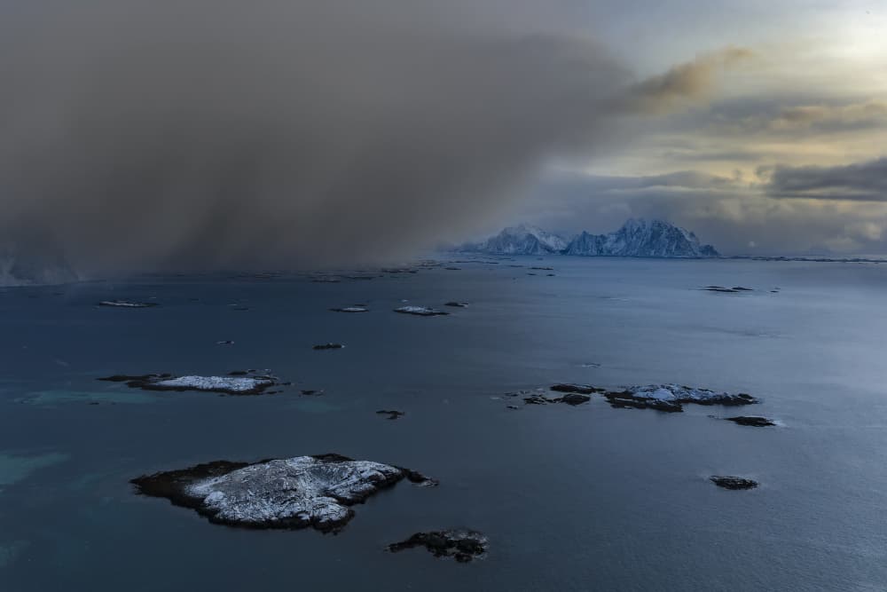 Dramatic Nordic Winter Seascape by Jure Kravanja — canvas wall art