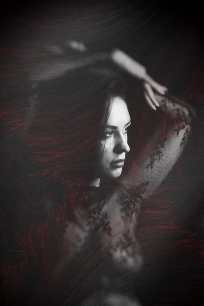 Dark Profile Woman by Ruth Franke — canvas wall art