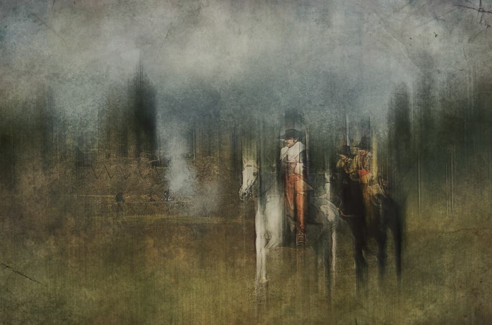 Blurred Horse Riders by Jan van der Linden — canvas wall art