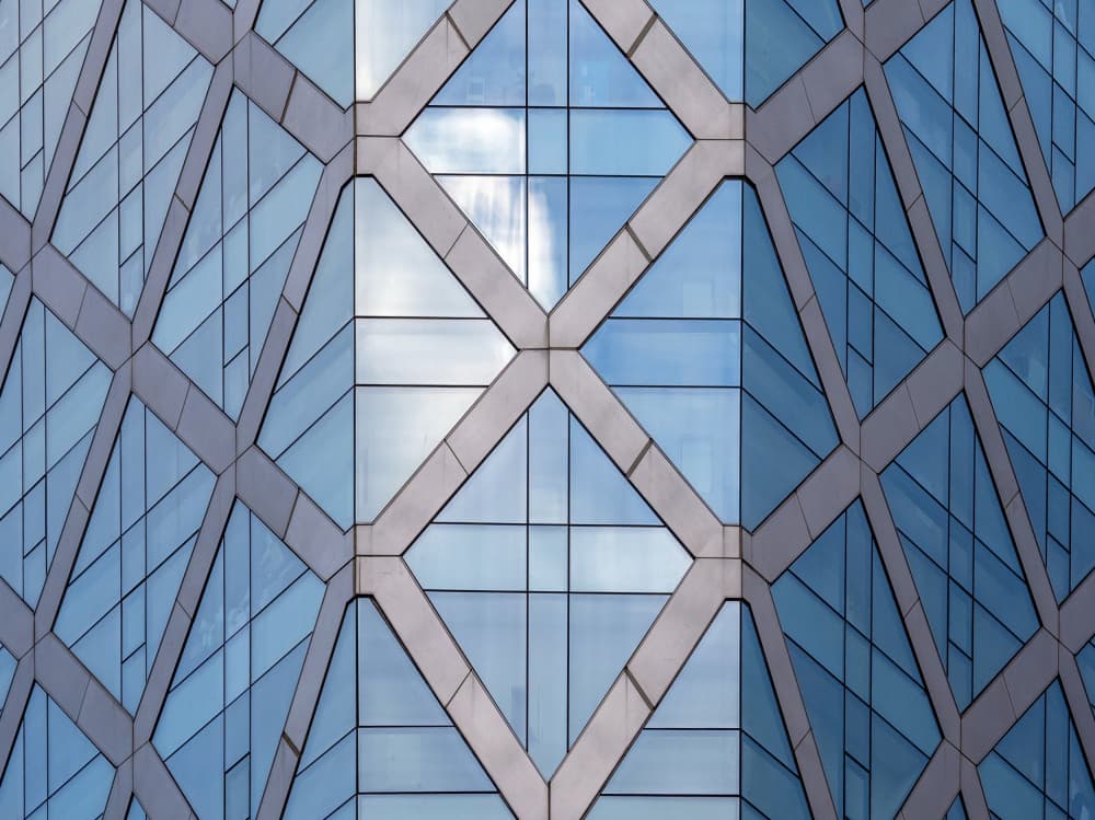 Geometric Glass Building by HAN dong hee — canvas wall art
