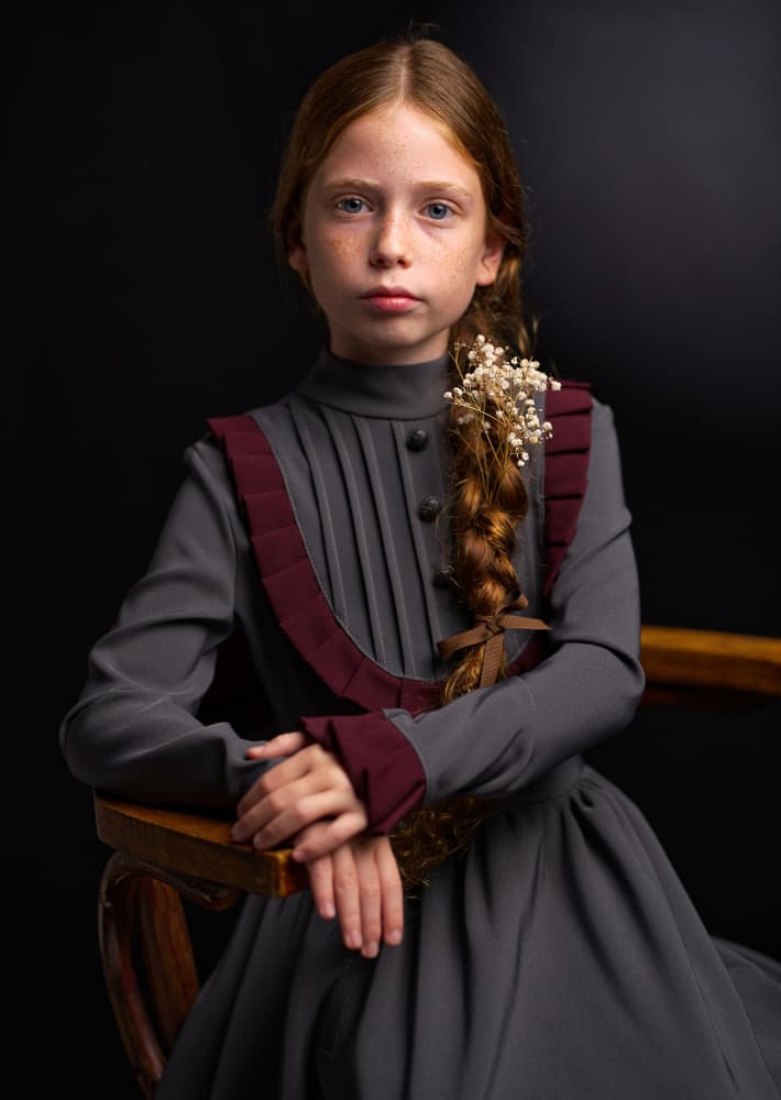Thoughtful Young Girl by Offer Ellbogen — canvas wall art