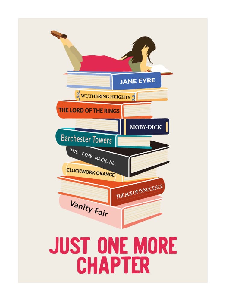 Just One More Chapter by WallChart Art Studio — canvas wall art