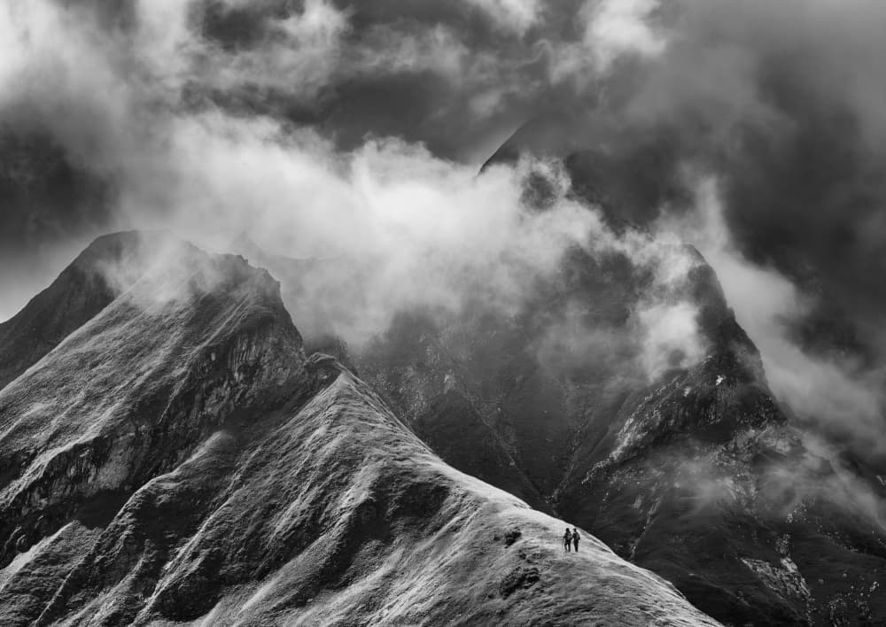 Moody Mountain Hike by Uschi Hermann — canvas wall art