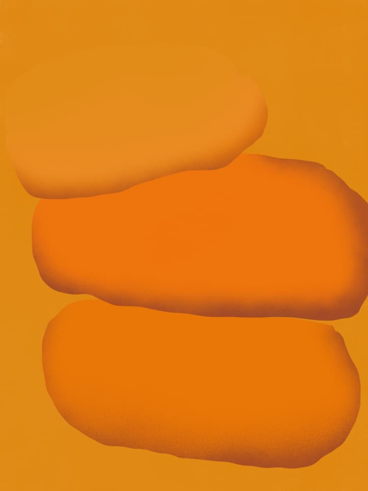 Abstract Orange Forms by Little Dean — canvas wall art