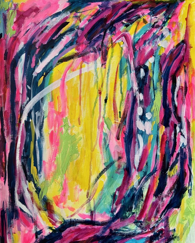 Vibrant Abstract Expression by Irene Chua — canvas wall art