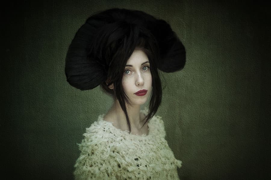 Elegant Dark Portrait by kenp — canvas wall art