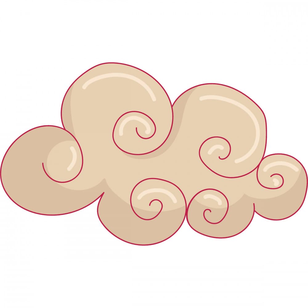 Lucky Asian Cloud by Marika Barsrsind β canvas wall art