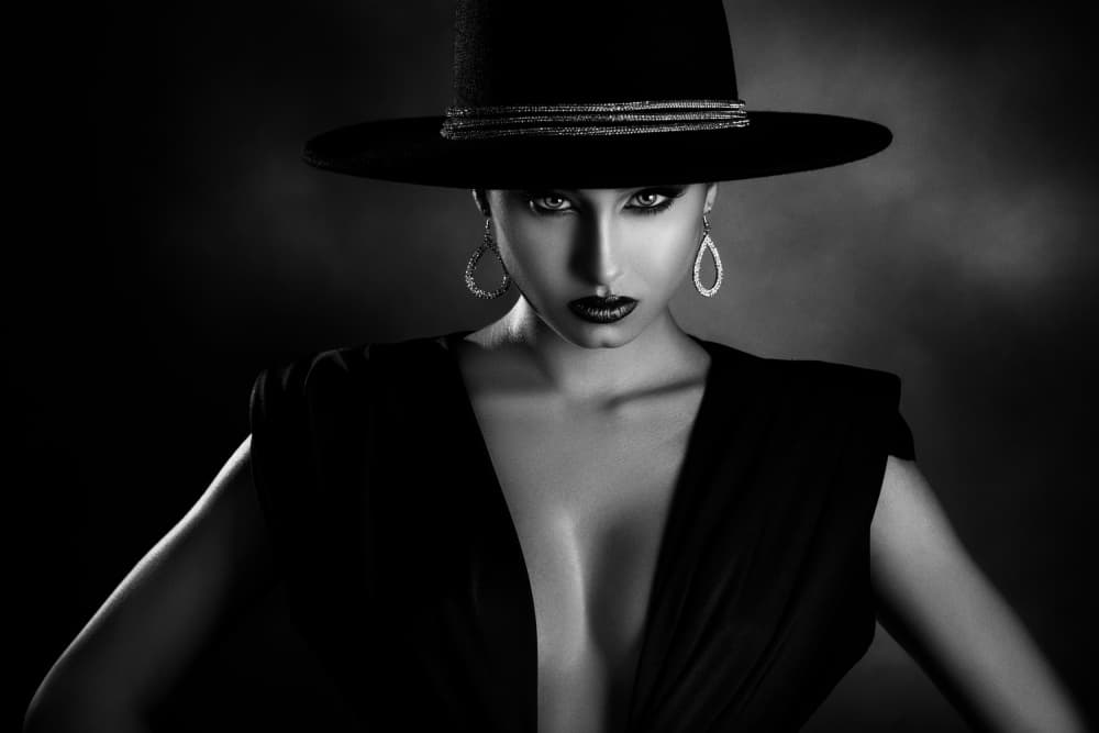 Captivating Hat Portrait by Peppe Tambè — canvas wall art