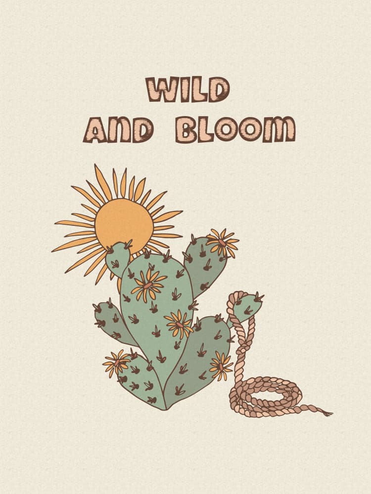 Wild Desert Cactus Bloom by Olena Kovalova — canvas wall art