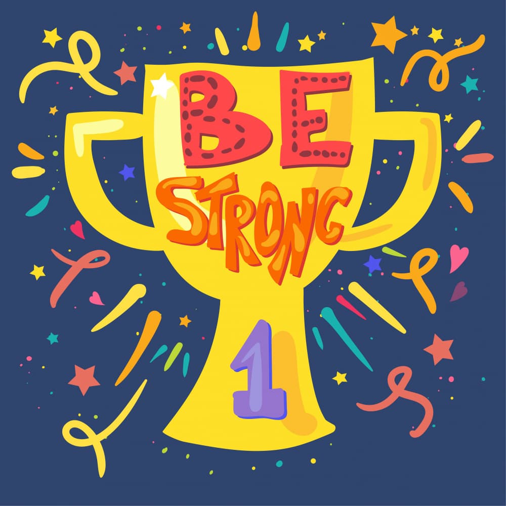 Be Strong Champion Trophy by Marika Barsrsind β canvas wall art