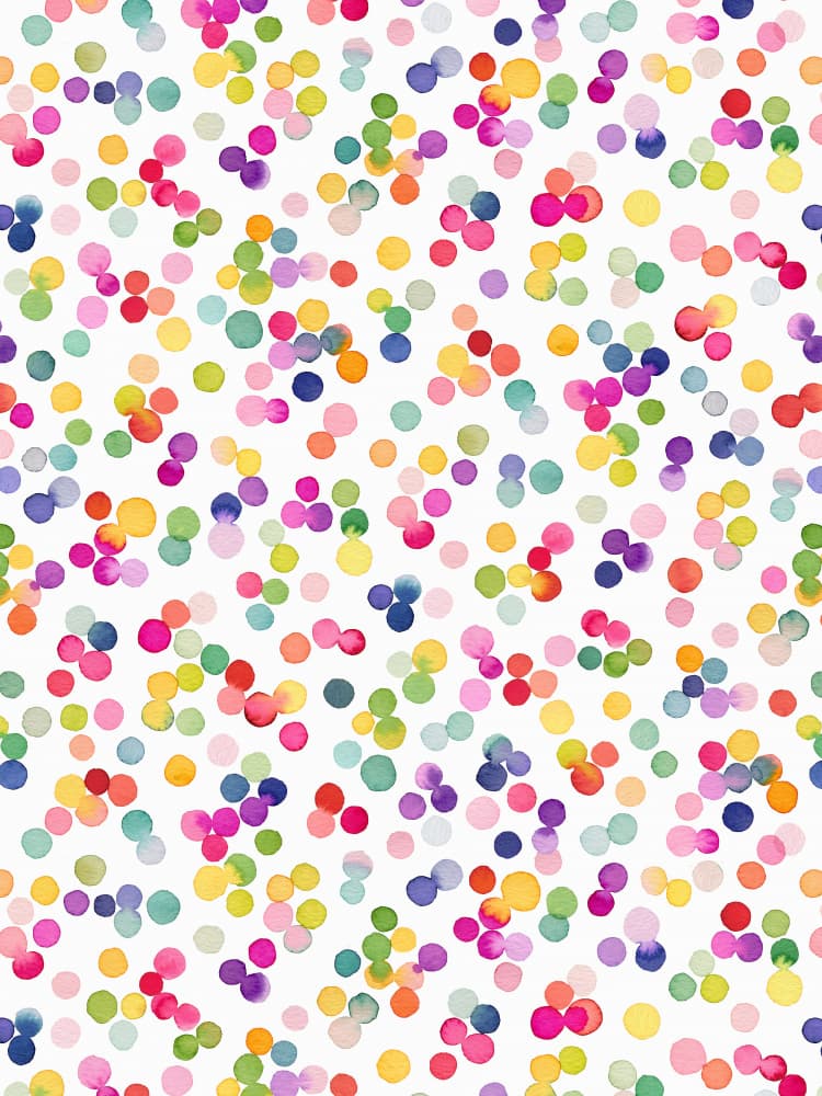 Colorful Watercolor Dots by Ninola Design — canvas wall art