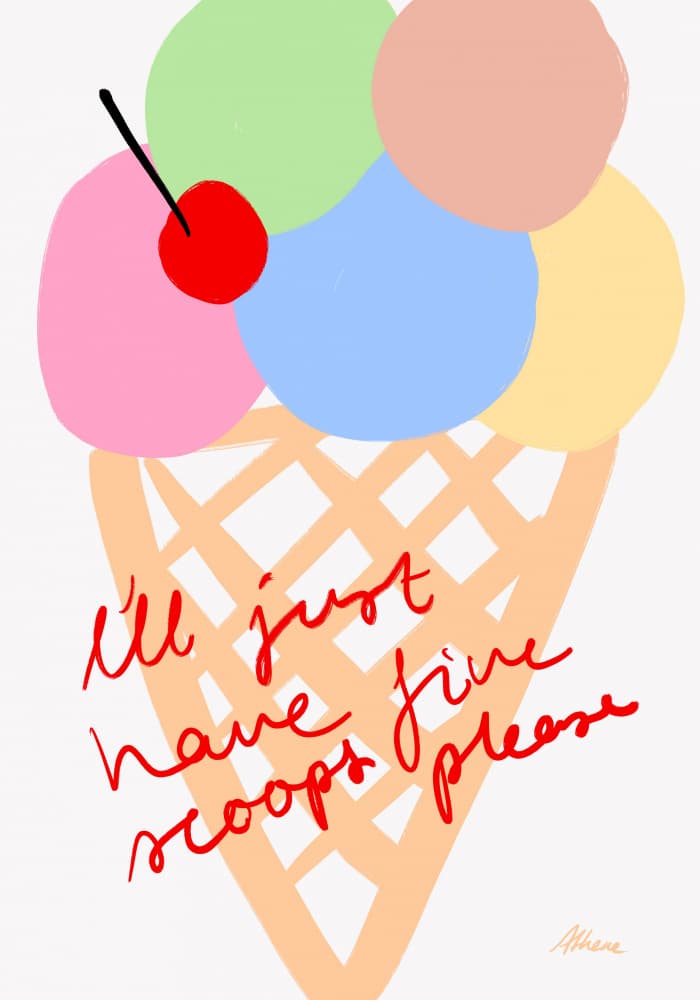 Five Scoops by Athene Fritsch — canvas wall art