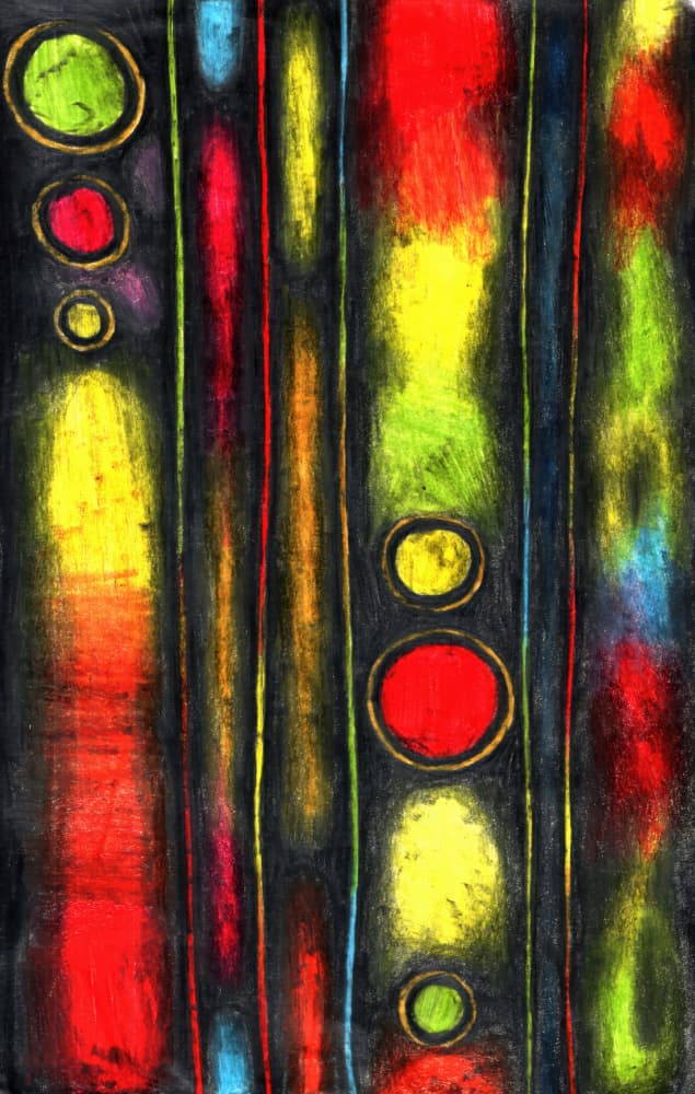Colorful Luminous Lines by Kulik — canvas wall art