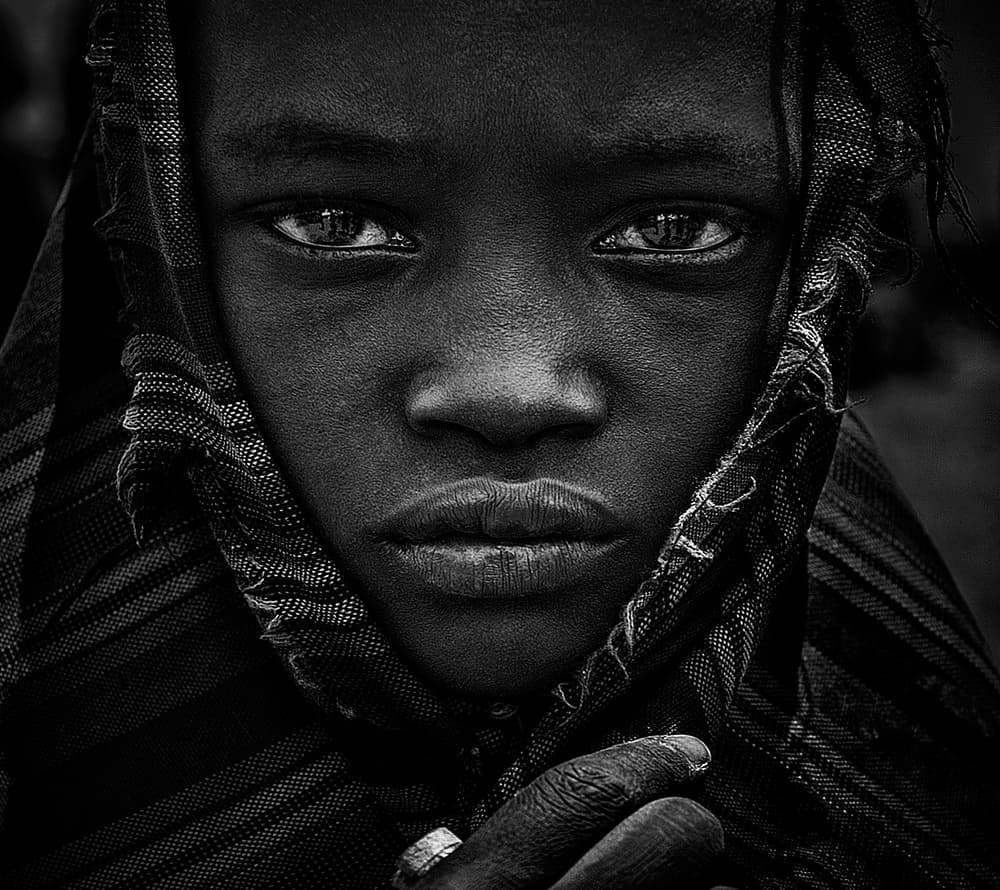 Soulful Child Portrait by Joxe Inazio Kuesta Garmendia — canvas wall art