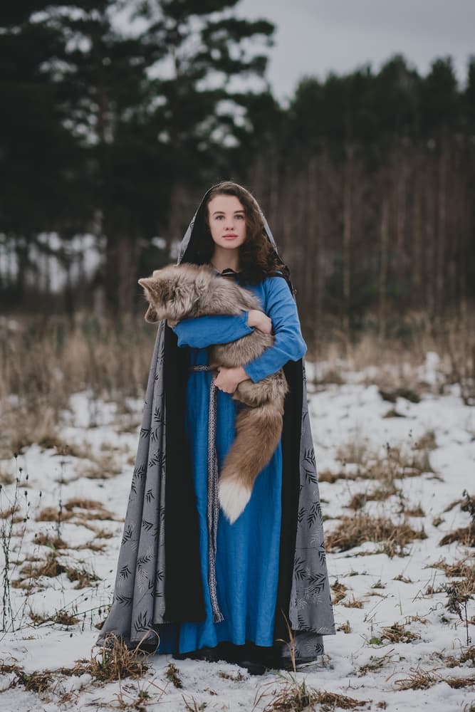 Ethereal Winter Companion by Olga Barantseva — canvas wall art