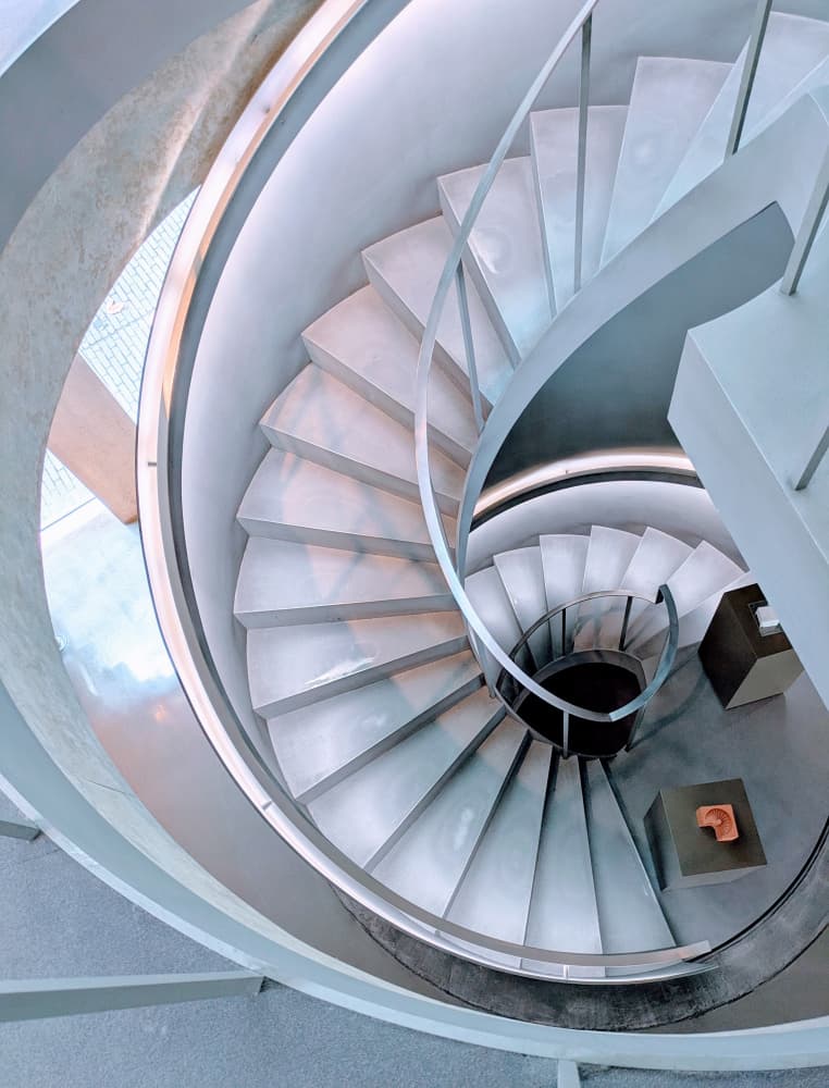 Modern Spiral Staircase by Elizabeth Allen — canvas wall art