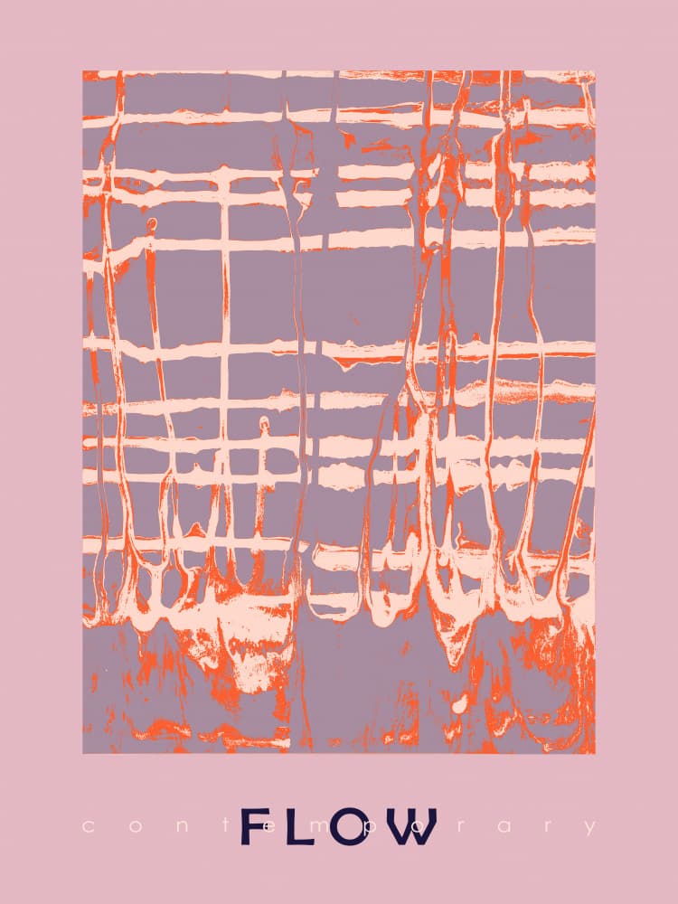 Flowing Abstract Grid by Annick — canvas wall art