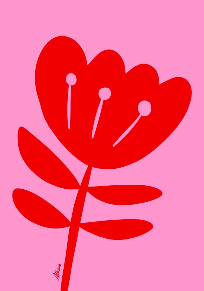 Red Flower by Athene Fritsch — canvas wall art
