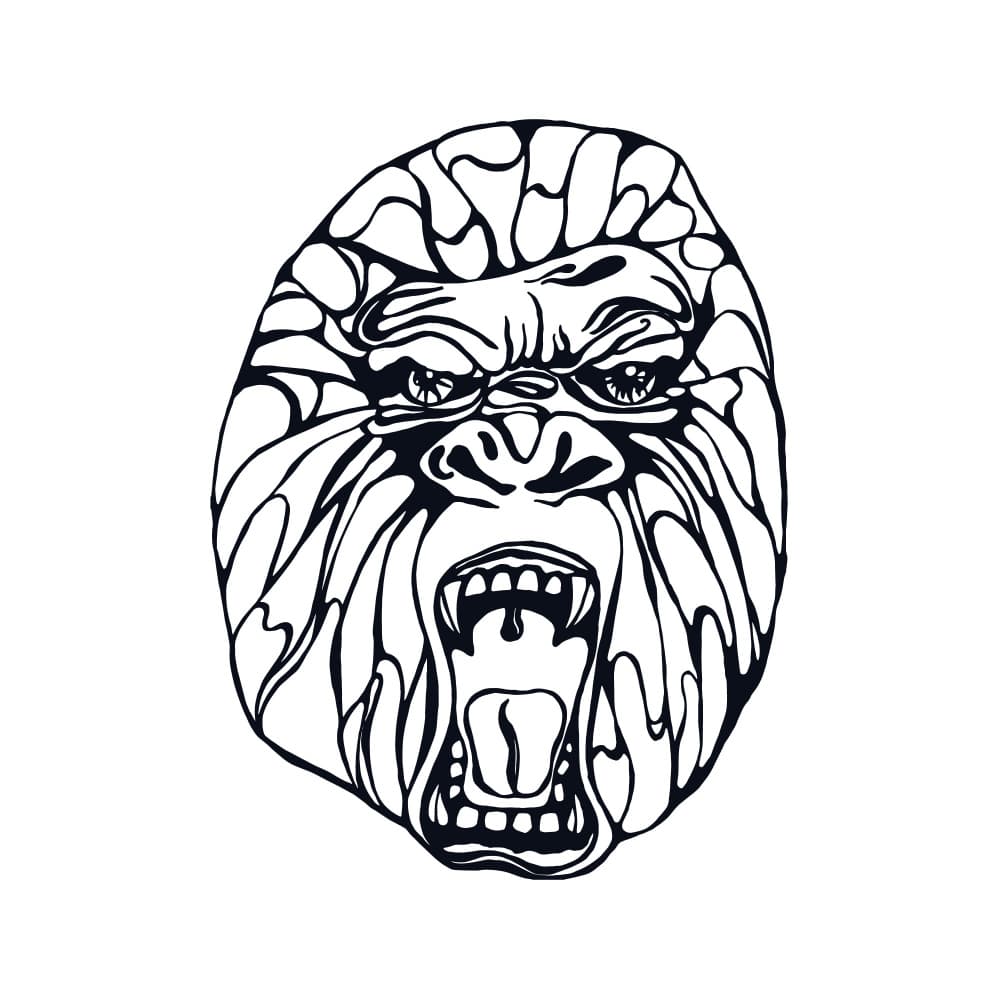 Primal Gorilla Scream by Marika Barsrsind β canvas wall art