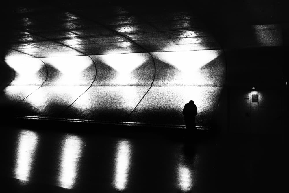 Solitary Figure Tunnel by Paulo Abrantes — canvas wall art