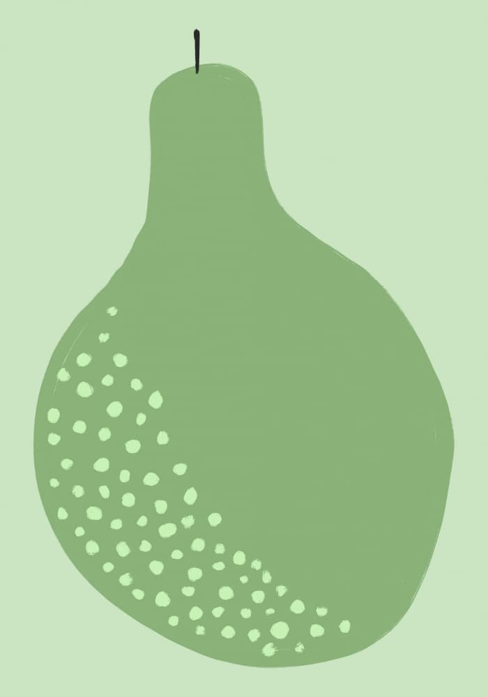 Green Pear by Athene Fritsch — canvas wall art