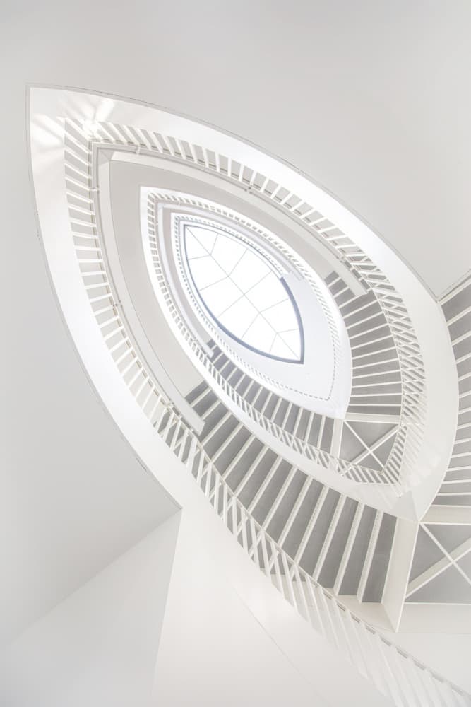 Minimalist White Ascent by Bruno Flour — canvas wall art