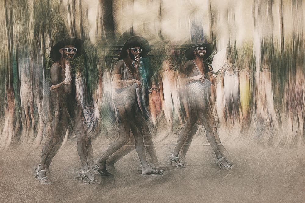 Dynamic Urban Stride by Jan van der Linden — canvas wall art