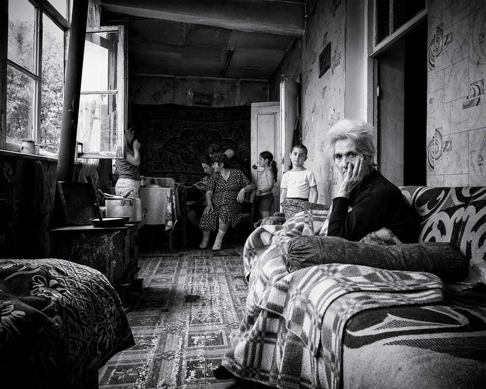 Thoughtful Old Woman by Marcel Rebro — canvas wall art