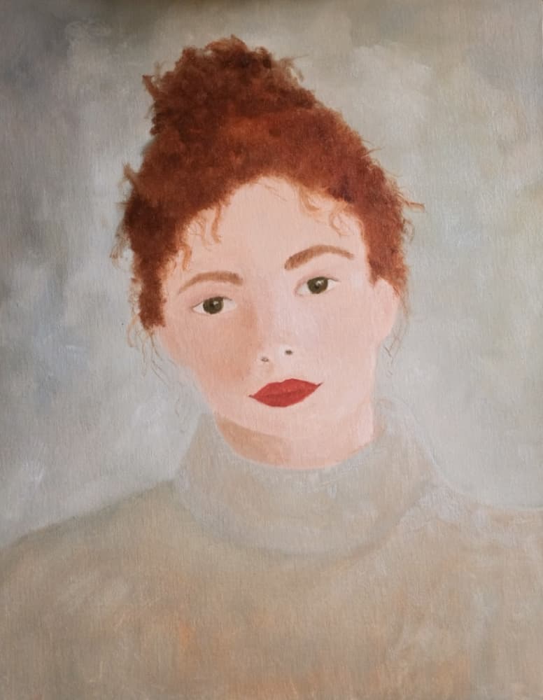 Calm Redhead Portrait by Emily Tingey — canvas wall art
