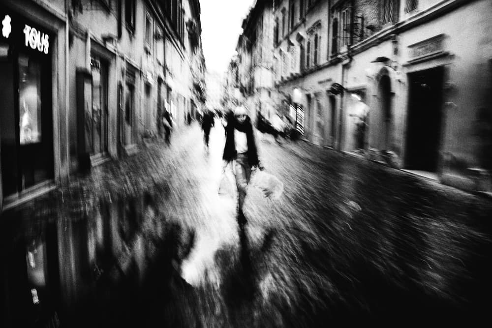 Blurred City Street by Antonio Grambone — canvas wall art