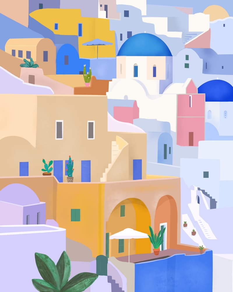 Santorini, Greece by Petra Lizde — canvas wall art