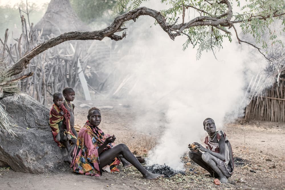 African Village Life by Trevor Cole — canvas wall art