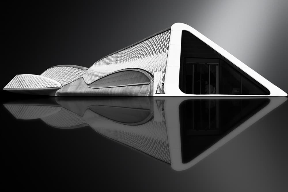 Sleek Monochrome Architecture by Jorge Pimenta — canvas wall art