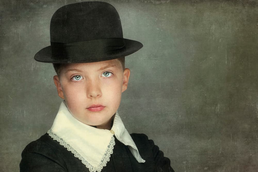 Victorian Boy Blue Eyes by Monika Vanhercke — canvas wall art