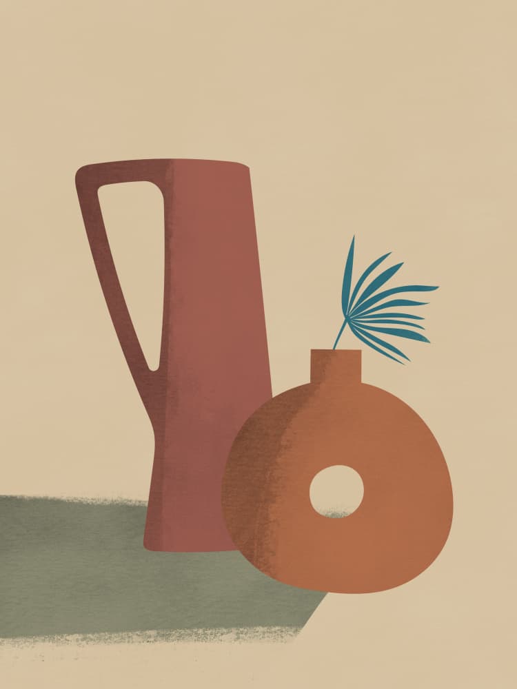 Earthy Terracotta Still Life by Little Dean — canvas wall art