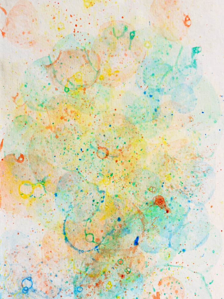 Vibrant Bubble Splatter by kathrinmay — canvas wall art