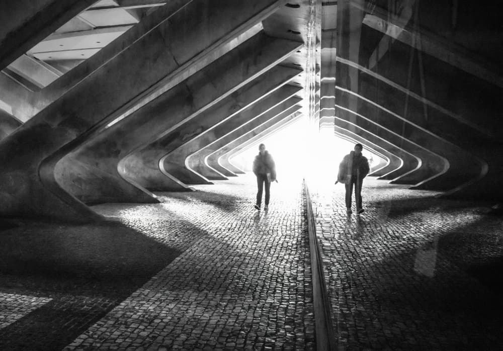 Reflected Tunnel Walkers by Sebastian Prioteasa — canvas wall art