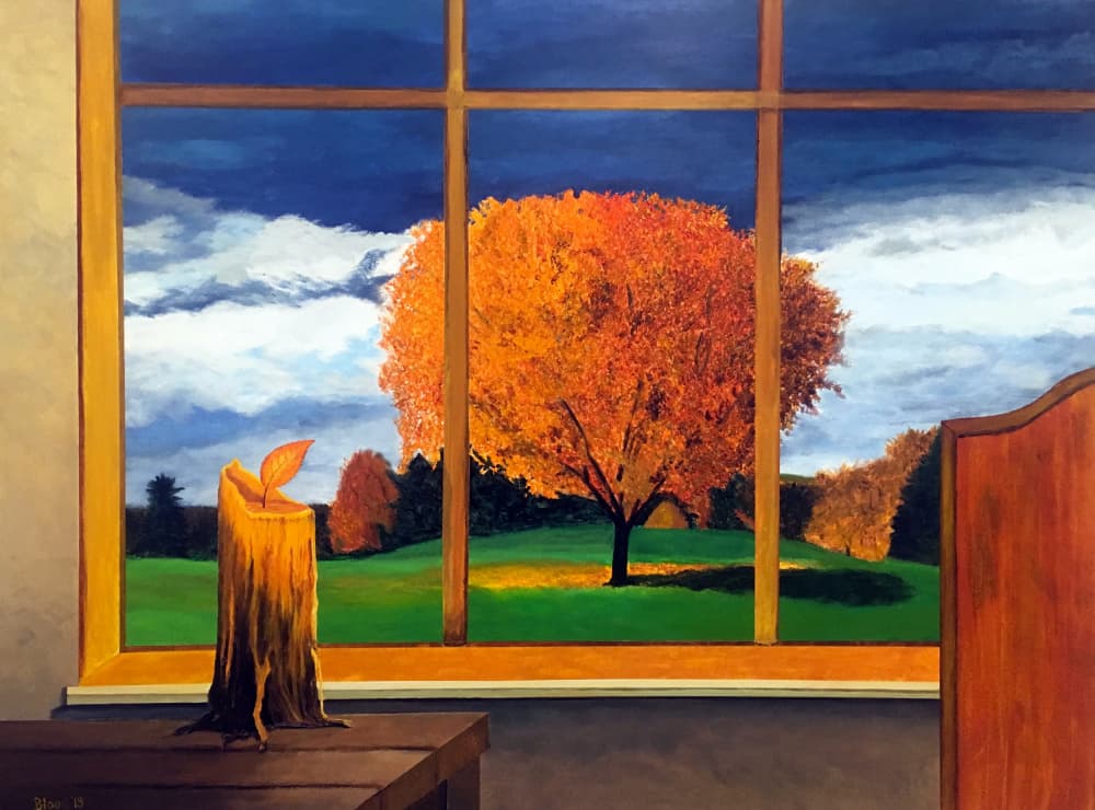 Autumn Window Serenity by Tom Blood — canvas wall art