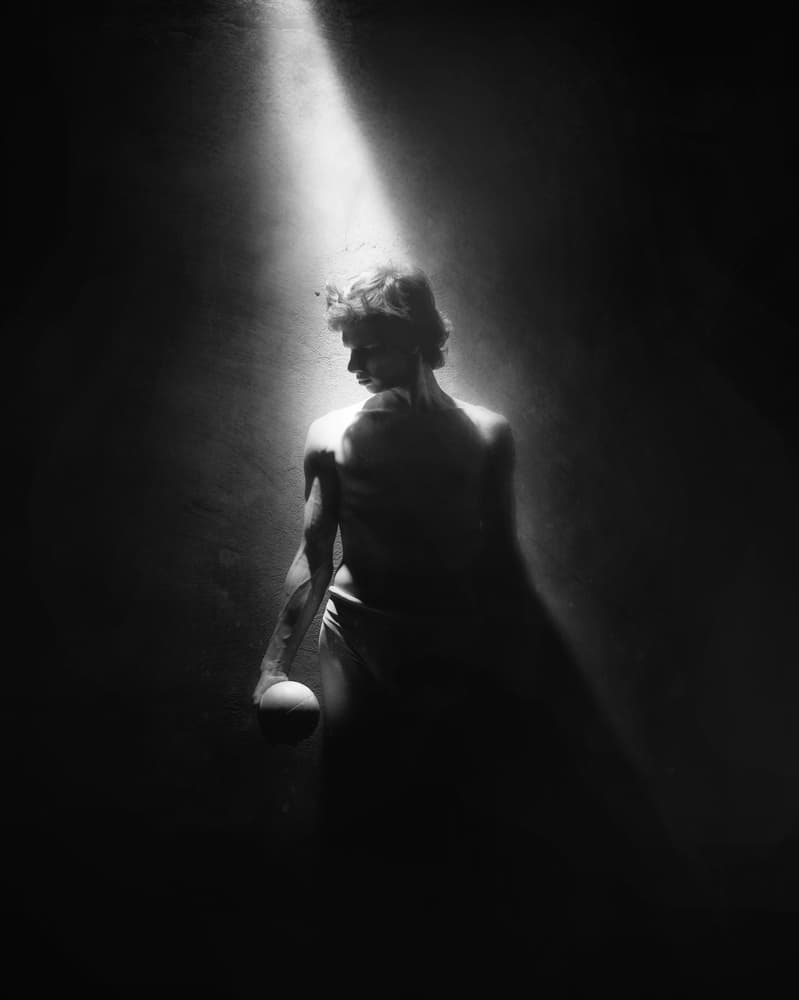 Man in Spotlight by Yaroslav Vasiliev-Apostol — canvas wall art