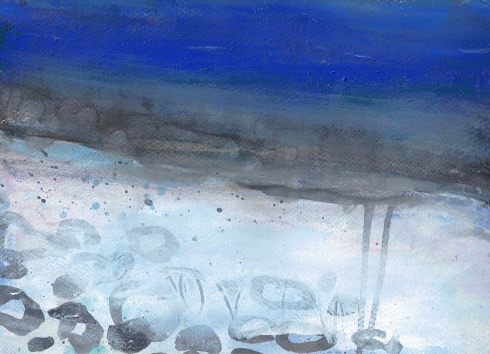 Deep Blue Shore by Deb Chaney — canvas wall art