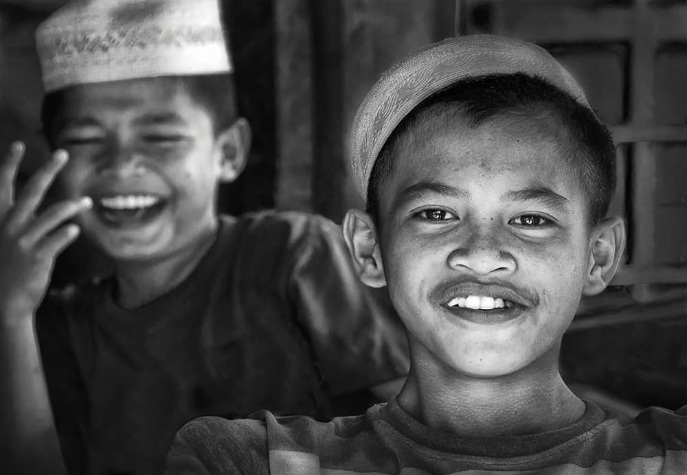 Laughing Boys Portrait by Jan Donckers — canvas wall art