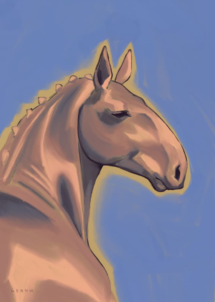Horse Portrait by Josephin Hermsdorf — canvas wall art