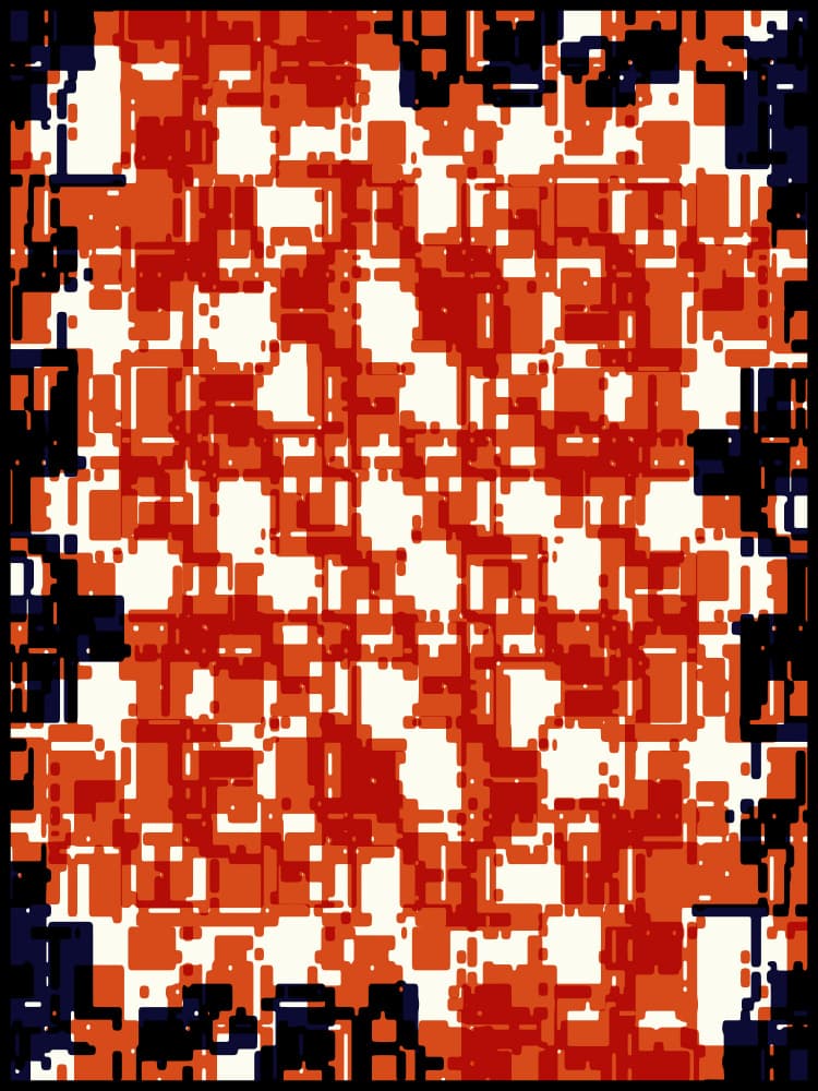 Warm Geometric Layers by Petr Strnad — canvas wall art