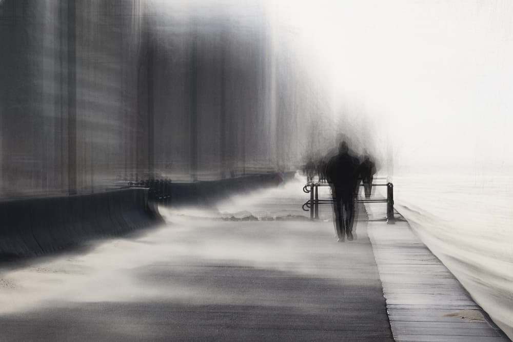 Blurred Coastal Figures by Bruno Flour — canvas wall art