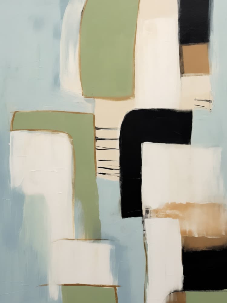 Modern Color Blocks by Nadjaa — canvas wall art